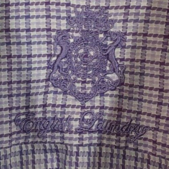 English Laundry Shirt, Button Up, Long Sleeve, Purple, Size 17-34/35 - Picture 3 of 5